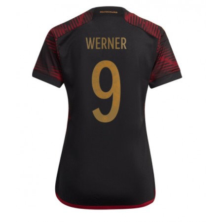 Duitsland Timo Werner 9 Dames Uitshirt WK voetbal 2022